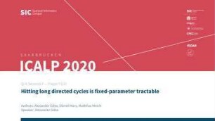 Hitting long directed cycles is fixed-parameter tractable: Q/A Session F - Paper F2.D