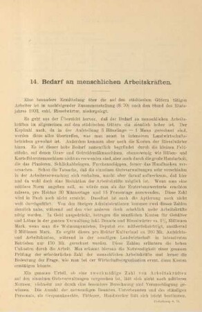 14. Bedarf an menschlichen Arbeitskräften