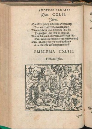 Emblema CXLIII. Ficta religio.
