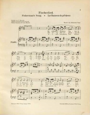 Fischerlied : = Fisherman's song = La chanson du pêcheur