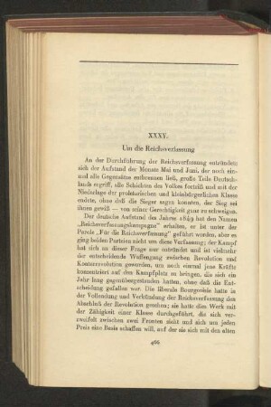 XXXV. Um die Reichsverfassung