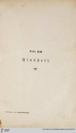 Erstes Buch: Kindheit