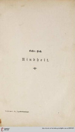 Erstes Buch: Kindheit