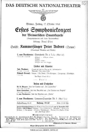 Erstes Symphoniekonzert
