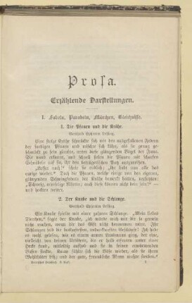 I. Fabeln, Parabeln, Märchen, Gleichnisse
