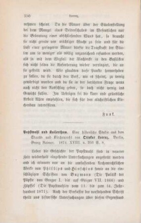 330-341 [Rezension] Lorenz, Ottokar, Papstwahl und Kaisertum