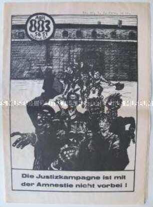 APO-Zeitung "Agit 883" mit mehreren Beiträgen über den Kampf der MPLA in Angola