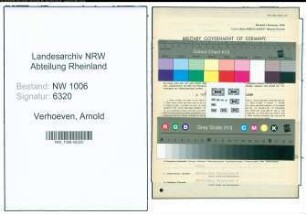 Entnazifizierung Arnold Verhoeven , geb. 15.04.1886 (Gastwirt)
