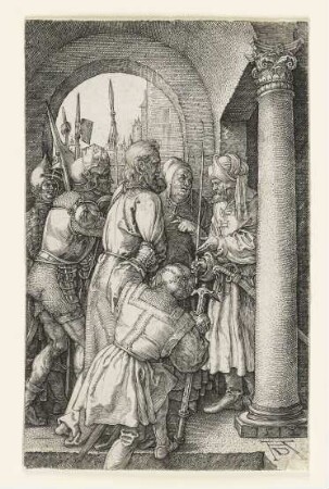 Christus vor Pilatus, Blatt 5 der Folge "Kupferstich-Passion"