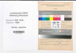 Entnazifizierung Joachim Heintz , geb. 25.05.1896 (Oberst)