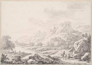 Gebirgslandschaft mit See