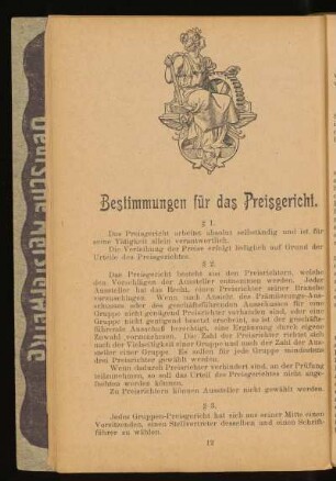 Bestimmungen für das Preisgericht
