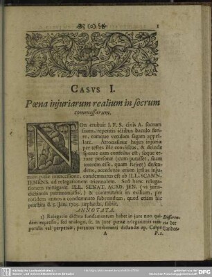 Casus I. Poena iniuriarum realium in socrum commissarum