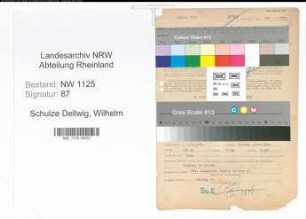 Entnazifizierung Wilhelm Schulze Dellwig , geb. 04.10.1891 (Landwirt)