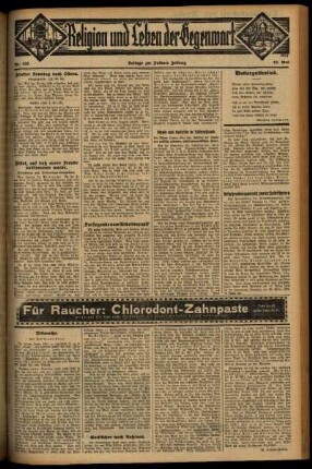 Dritte Ausgabe vom Sonntag, den 10. Mai 1931.