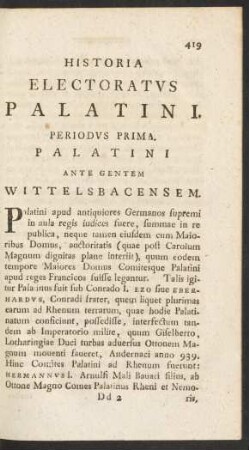 Historia Electoratus Palatini