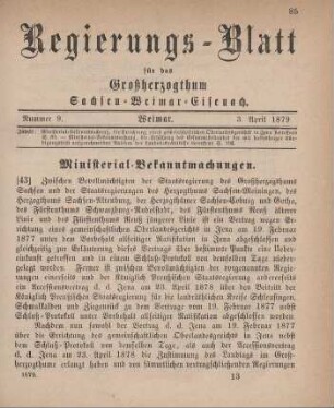 43. Ministerial-Bekanntmachung, die Errichtung eines gemeinschaftlichen Oberlandesgerichts in Jena betreffend
