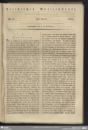 Artistisches Notizenblatt
