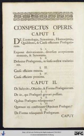 Conspectus Operis.