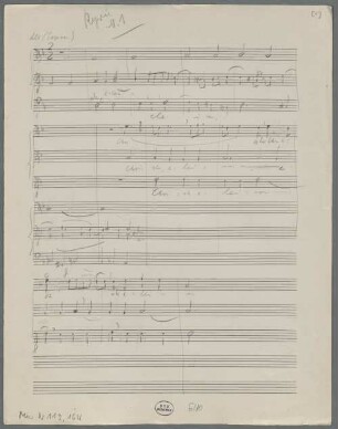 Masses, Excerpts, Coro, LüdD deest - BSB Mus.N. 119,164 : [caption title:] Kyrie // N. 1