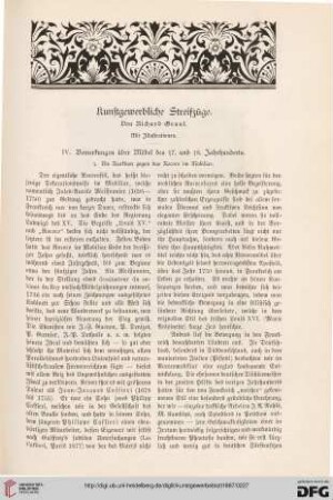 Kunstgewerbliche Streifzüge, [4,4]: Bemerkungen über Möbel des 17. und 18. Jahrhunderts