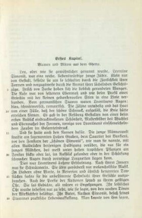 Erstes Kapitel. Blumen und Blüten aus den Ghetto