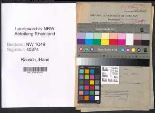 Entnazifizierung Hans Rausch , geb. 21.08.1910 (Werkmeister)