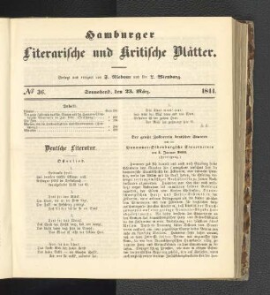 Nummer 36. Sonnabend, den 23. März