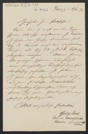 Brief an Friedrich Wilhelm Jähns : 10.11.1878