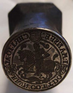 Prägestempel für einen Taler (Georgstaler, Vorderseite)