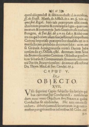 Caput V. De Obiecto