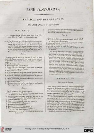 Esné (Latopolis): Explication des planches (72-90)