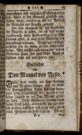 Geschichte des Don Manuel von Mello.