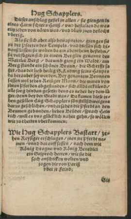Wie Hug Schapplers Bastart/ zehen Reysiger erschlugen/ inen ire Pferdt namen ...