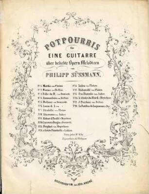 Potpourris für eine Gitarre : über beliebte Opern-Melodien, 18. Der Postillon von Lonjumeau von Adam