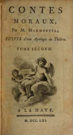 Contes Moraux : Suivis d'une Apologie du Théâtre, 2