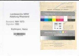 Entnazifizierung Heinz Kuhlmann , geb. 28.08.1892 (Oberbaurat)