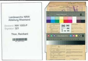 Entnazifizierung Reinhard Thon , geb. 05.07.1897 (Stadtinspektor)