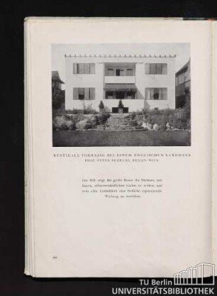 Rustikale Terrasse bei einem englischen Landhaus, Prof. Peter Behrens, Berlin-Wien