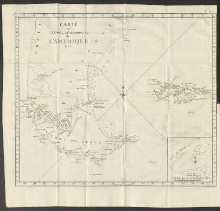 Pl. 62 Carte De L'Extrémité Méridionale De L'Amérique 1775