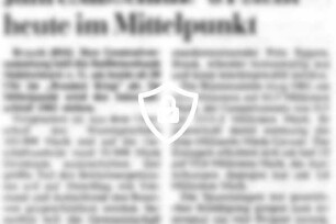 Jahresabschluß '81 steht heute im Mittelpunkt