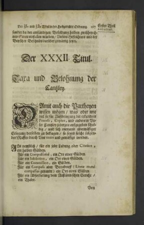 Der XXXII. Titul.