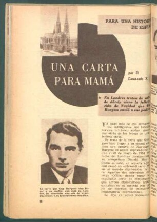 Una carta para mamá : Para una historia de espías