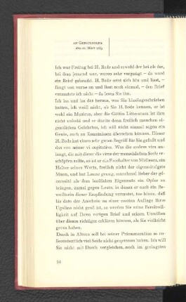 An Gerstenberg den 21. März 1769
