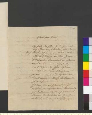 Brief von Bredt, Otto Albert an Goethe, Johann Wolfgang von