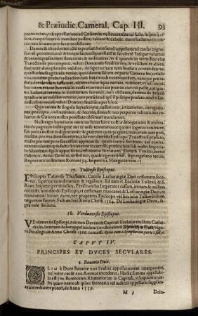 Caput IV. Principes Et Duces Seculares
