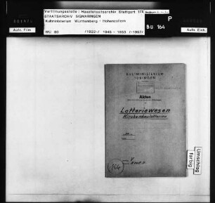 Lotterien zugunsten des Wiederaufbaus und der Instandsetzung von Baudenkmälern