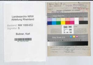 Entnazifizierung Karl Bubner, geb. 16.01.1902 (Kreisdirektor)