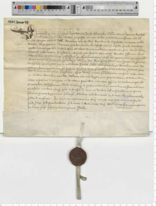 Präsentation an Propst Jacob Schomaker für eine Vikarie am 10000 Märtyrer oder Nicolai Altar in der Lambertikapelle [lat].