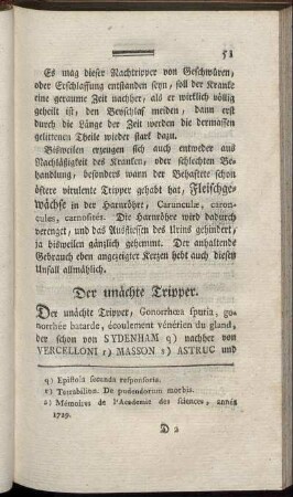 Der unächte Tripper.